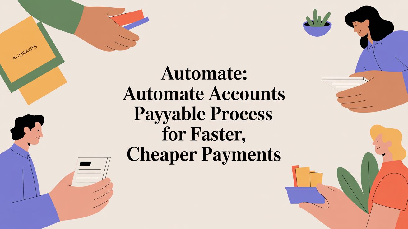 Automate: automate accounts payable process for faster, cheaper payments