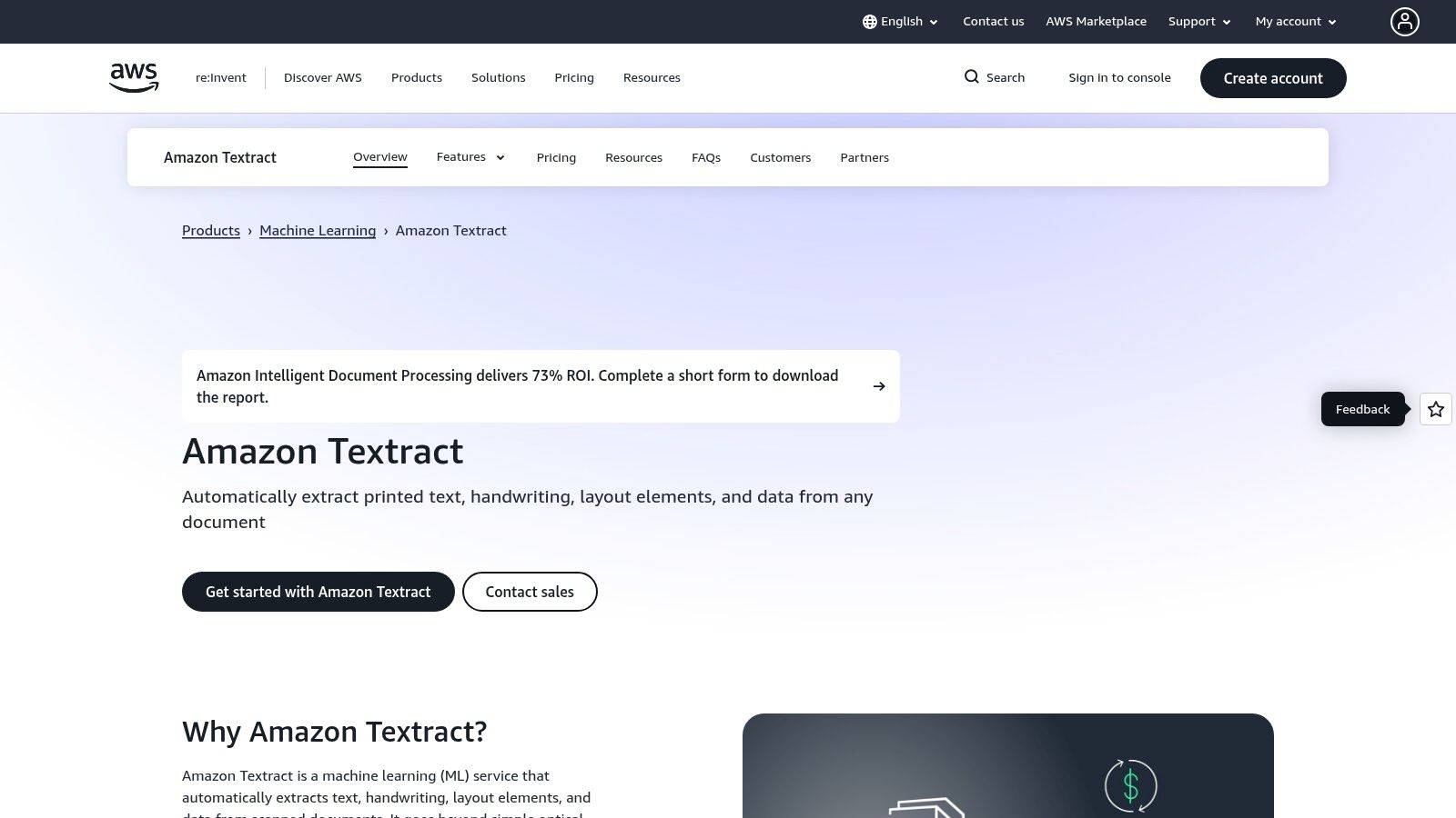 A diagram showing how Amazon Textract processes documents from an S3 bucket and integrates with other AWS services.